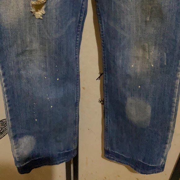 Flypaper Men’s Bootcut Bleach Splatter Wash Distressed Jeans - Picture 13 of 16